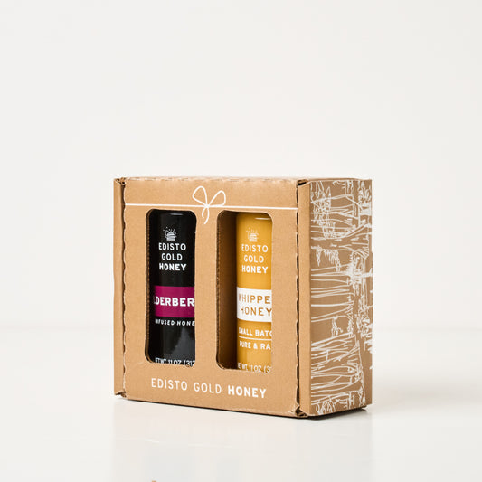 Elderberry Infused and Whipped Honey Gift Set