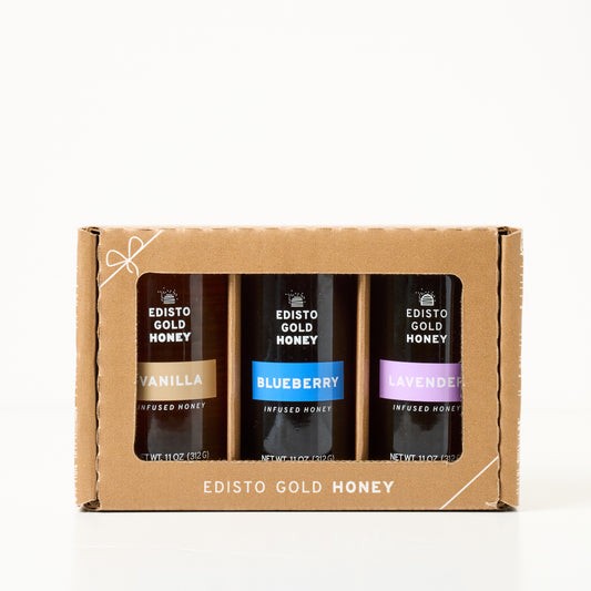 3-Pack Flavor-Infused Raw Honey Gift Set